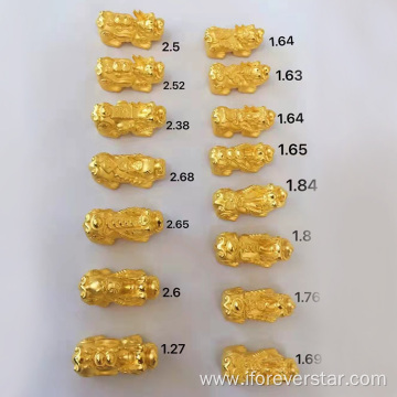 999 Hard Gold Pixiu Bead 24K Pure Gold